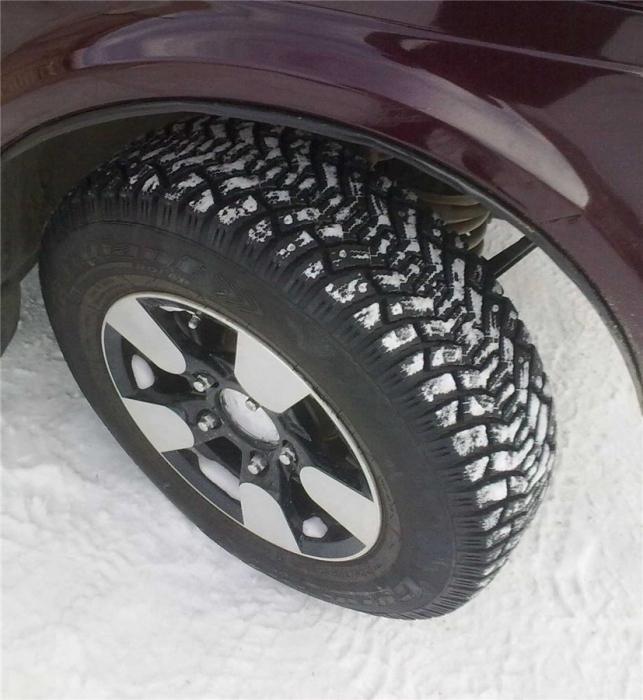 studded tires on the Chevrolet Field
