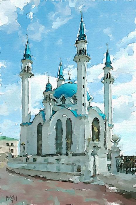 watercolor paints of Leningrad