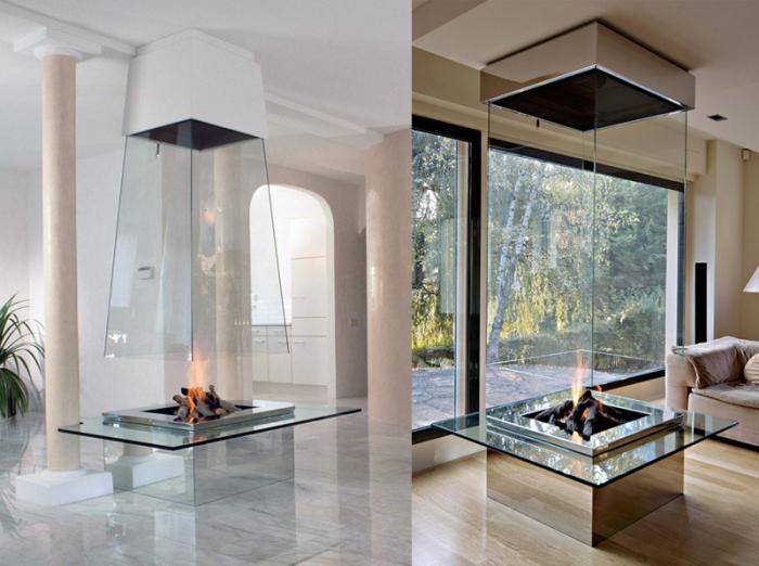fire-resistant glass for fireplace