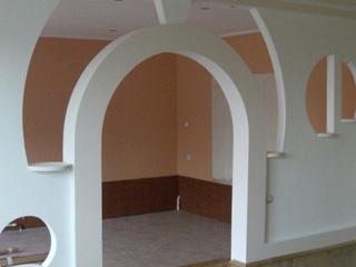Door arch from gypsum board with own hands