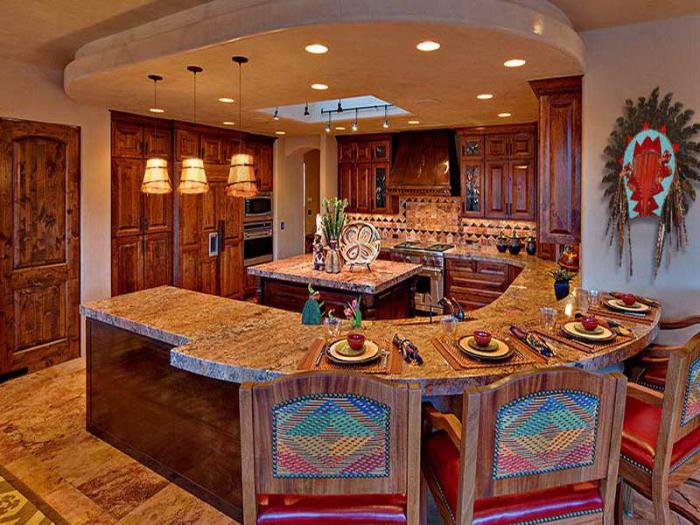 Kitchen interior of the living room in the house