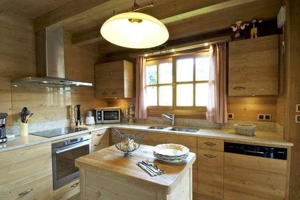 interiors of houses in chalet style