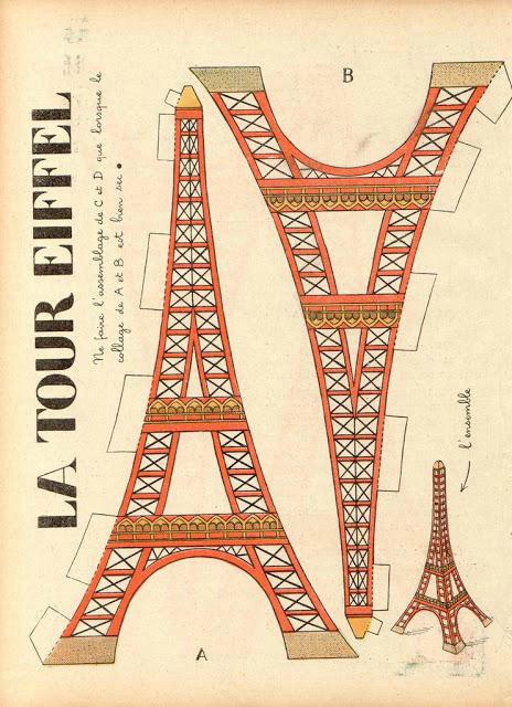 Eiffel Tower from paper template