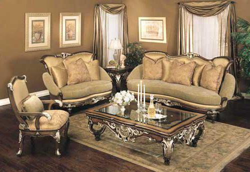 Classical living room furniture: photos and original ideas