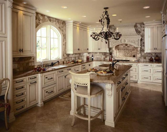 Classics are eternal. Kitchen interior in classical style