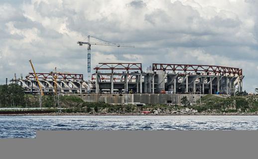 Construction of a stadium on Krestovsky Island