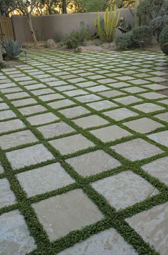 paving of garden paths