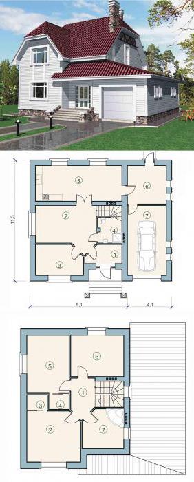 projects and construction of houses made of aerated concrete 