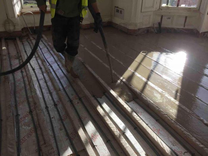 semi-dry floor screed 