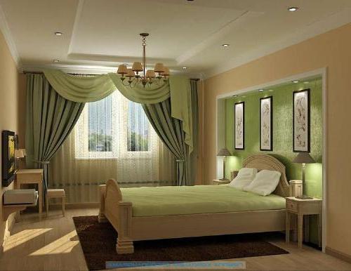 Choose curtains and bedspreads for bedrooms