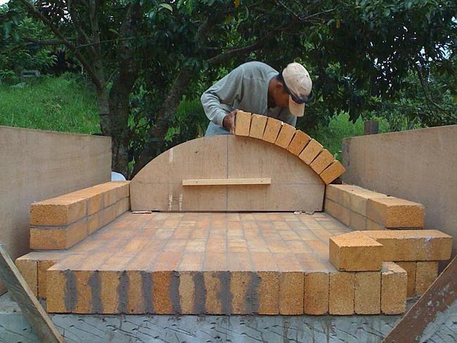 Furnaces for a bath with own hands from a brick