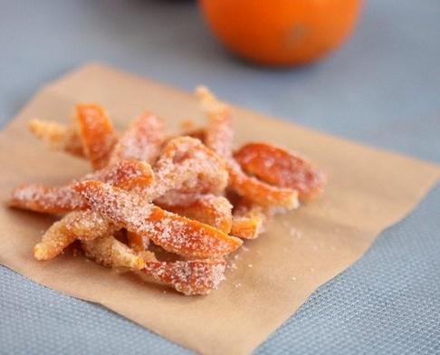 Candied fruit from orange peel according to traditional recipe