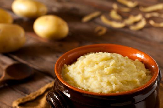 potatoes in a pot