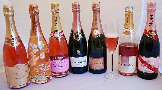 French pink champagne