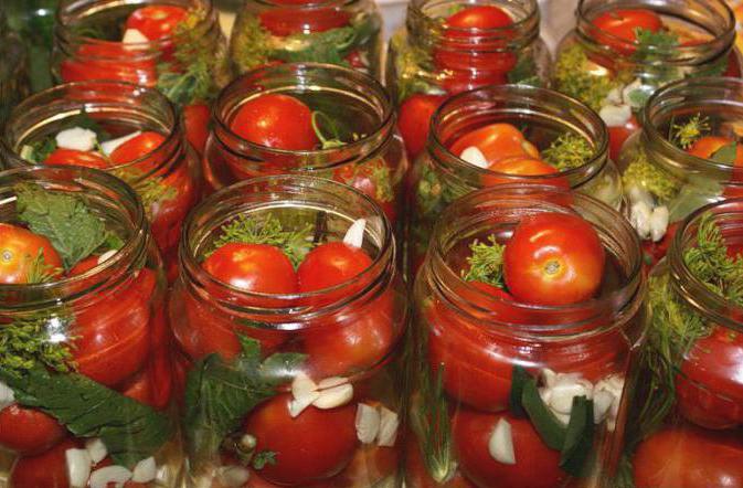 Preparing for the winter tomatoes in a mysterious marinade