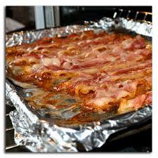 Bacon, baked in the oven