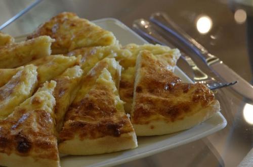 Khachapuri Megrelian - delicious flat cakes with cheese