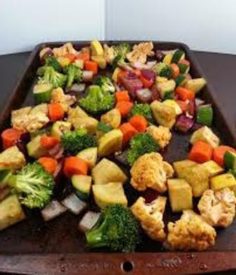 baked whole vegetables in the oven