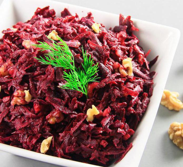 Caloric content of beets with garlic and mayonnaise. Salad Recipe