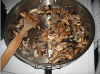 Lenten pilaf with champignons mushrooms for those who do not eat meat