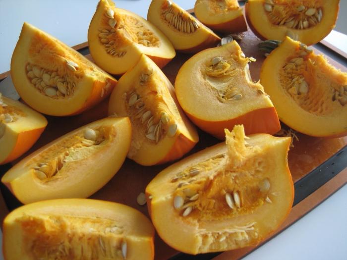 baked pumpkin with sugar