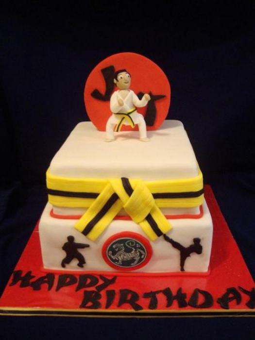 Cake "Karate" - the perfect gift for a sweet tooth