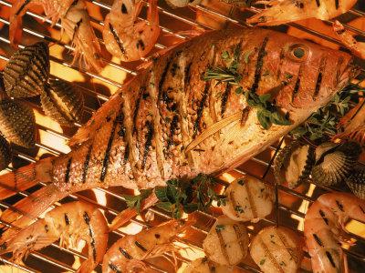 Red fish on the grill recipe