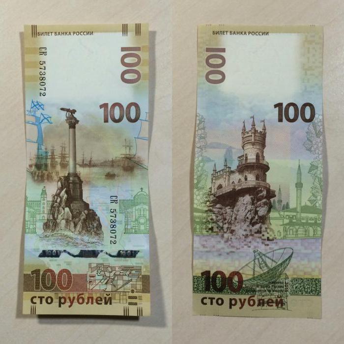 new 100 ruble bank notes in Sochi