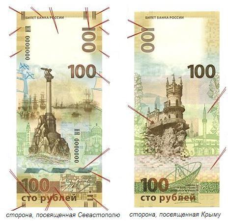 100 rubles of Russia