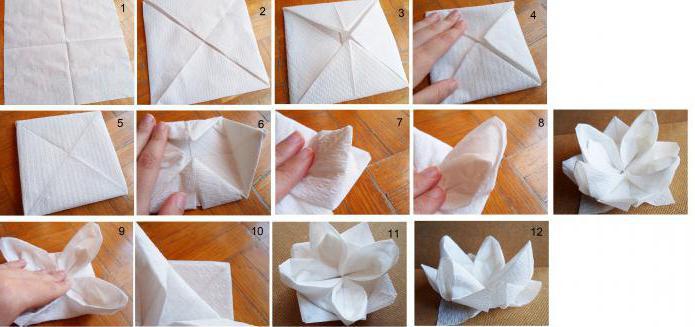 origami of napkins on the table simple photo