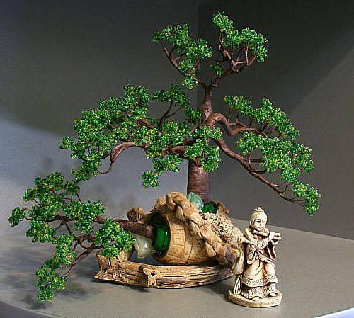 beaded trees bonsai 