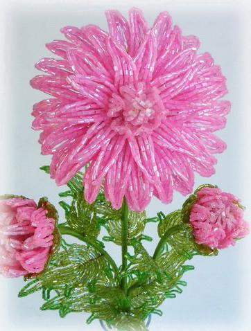 chrysanthemums from beads 