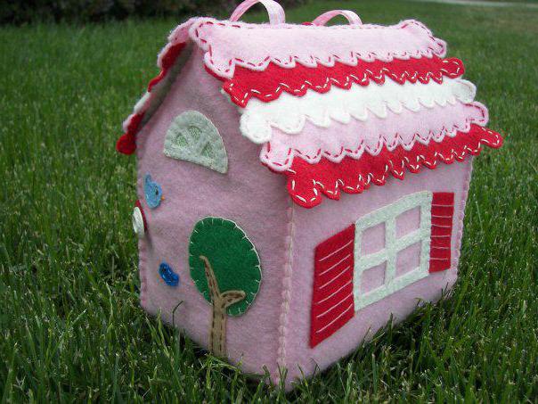 house for a doll of felt