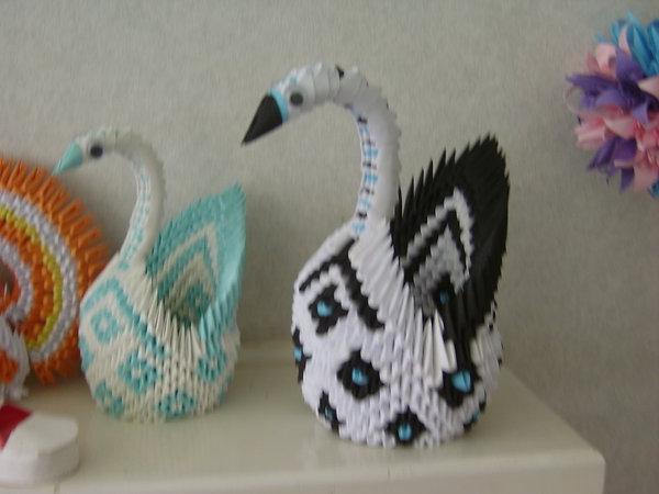 How to make a swan from modules: detailed instructions