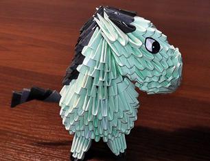 How to make origami-horse from modules?