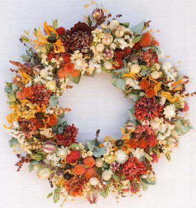 How to make an autumn wreath with your own hands?
