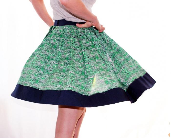 How to sew a skirt in a fold yourself?