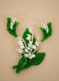 Snowdrops made of beads, master class