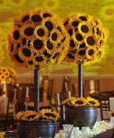 topiary from satin ribbons sunflower 