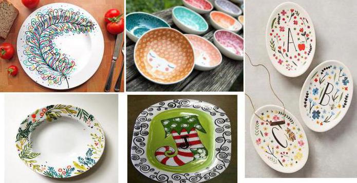 Painting plates with their own hands