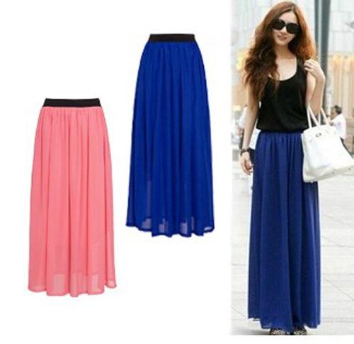 Pattern of summer long skirt: simple solution for the whole season