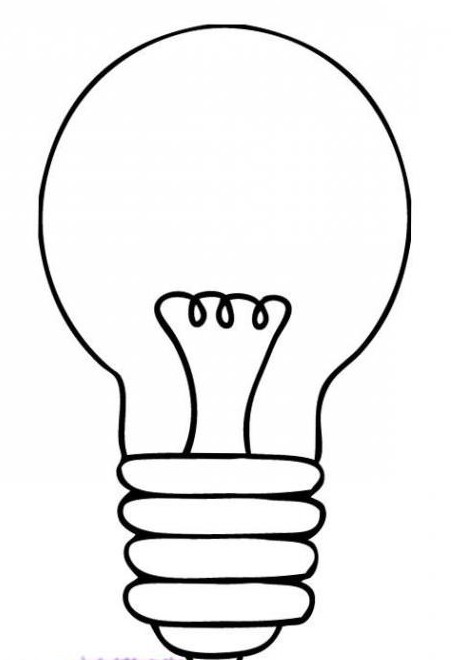 how to draw a light bulb in stages