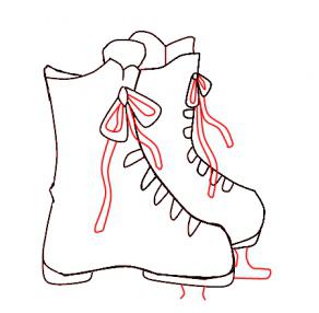 how to draw skates step by step