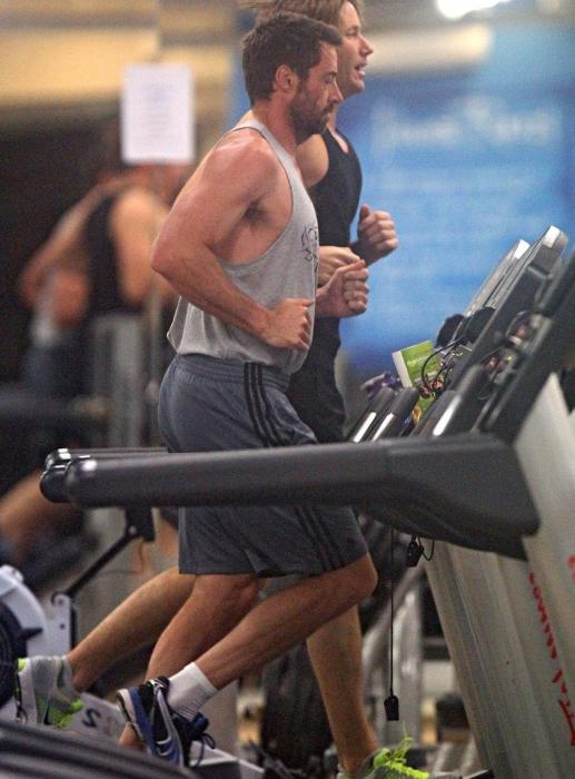 Progressive workouts of Hugh Jackman