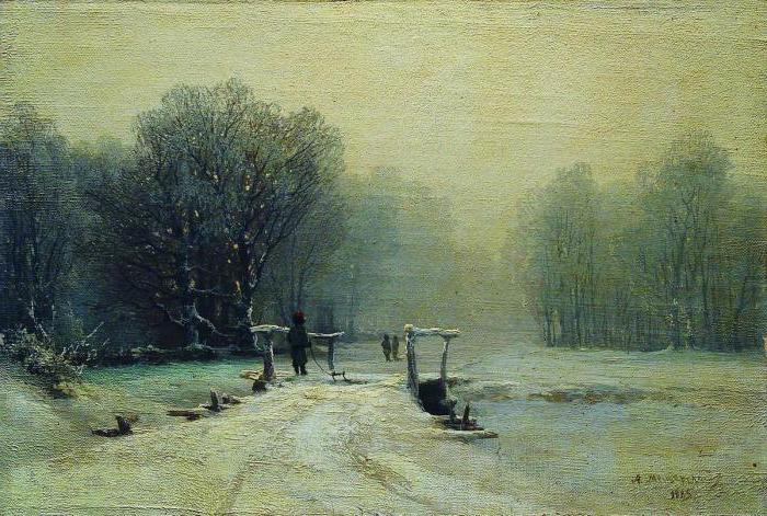 paintings with the winter of Russian artists