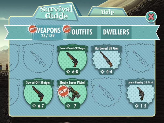 fallout shelter weapons 