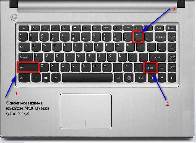 How do I make the bottom underscore on the computer and laptop keyboard?
