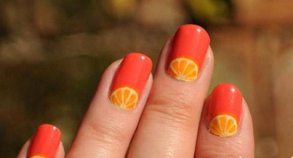 manicure fruits on nails