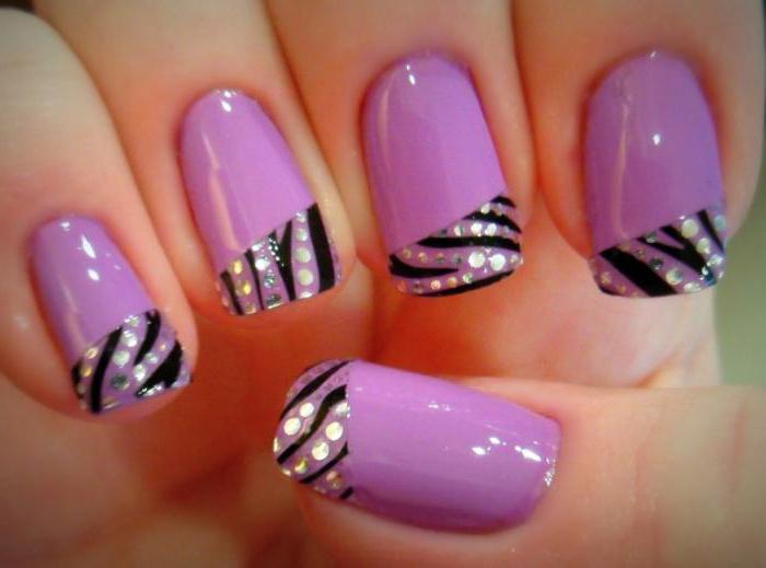 Lilac jacket: photo of manicure, design