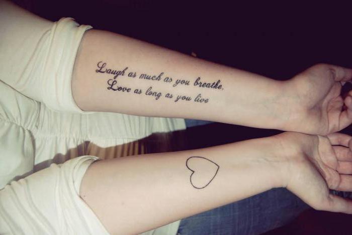 tattoo inscriptions about love